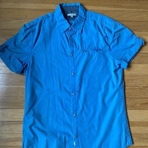 Calvin Klein Jeans Mens Short Sleeve Button Up